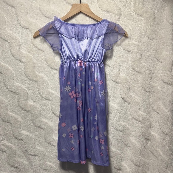 Disney Encanto Mirabel Isabela Purple Ruffle Tiered Dress Girls Size XS 4/5 - Picture 3 of 4